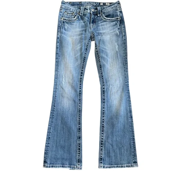 Miss Me Signature Ankle Skinny Jeans 29 Bling Pocket Mid Rise Stretch Y2K - Picture 3 of 9